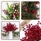 32 Pack Christmas Tree Decorations, Artificial Red Berry Stems 6.5 Inch Christmas Berry Picks with Holly Berries for Xmas Winter Holiday Home DIY Ornaments